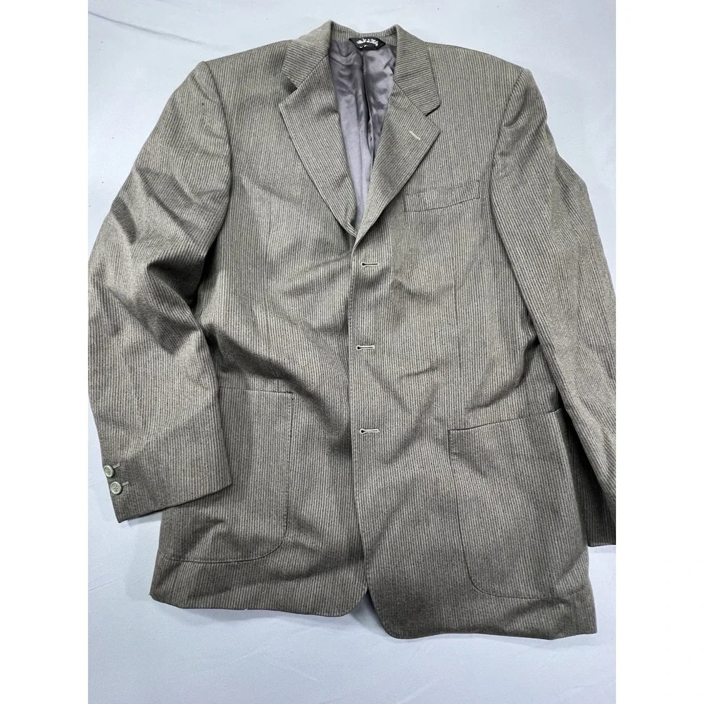 Giorgio Valentini 100% Wool Blazer Made In Italy Size 40R Light Gray‎